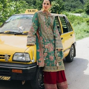 Pakistan designer dress by Hussain rehar